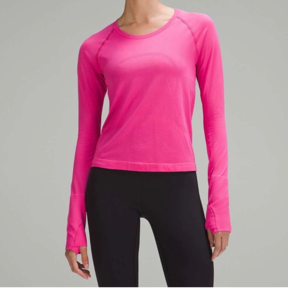 Lululemon Size 8 Swiftly Tech Long Sleeve Shirt 2.0 Race Length Sonic Pink